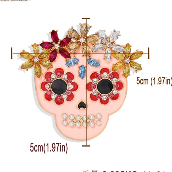 Sugar Skulls Halloween Day Of The Dead Earrings - Picture 6 of 7